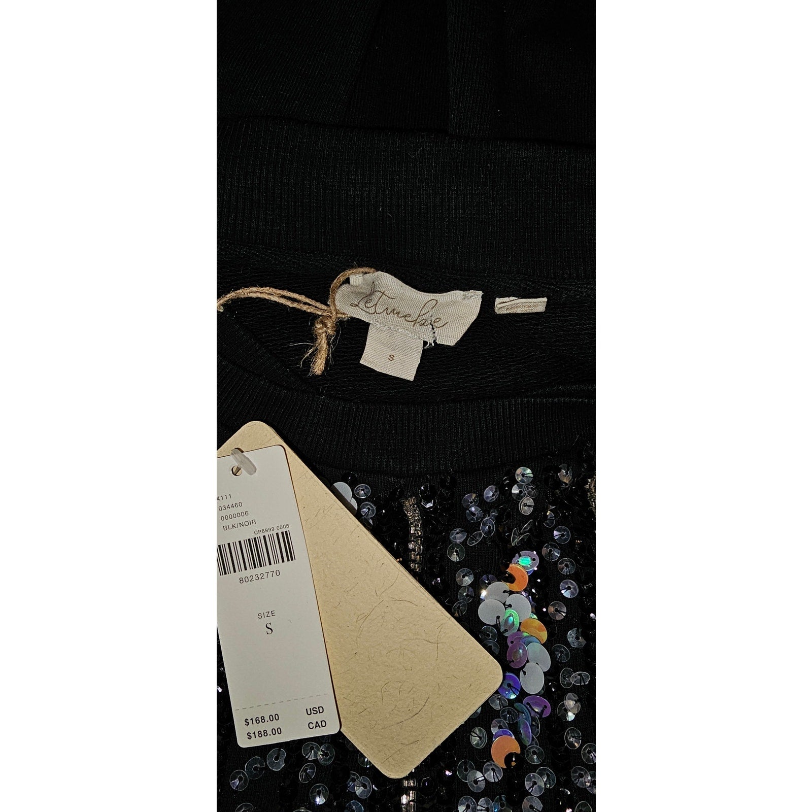 Anthropologie Let Me Be Disco Sequin Sweatshirt