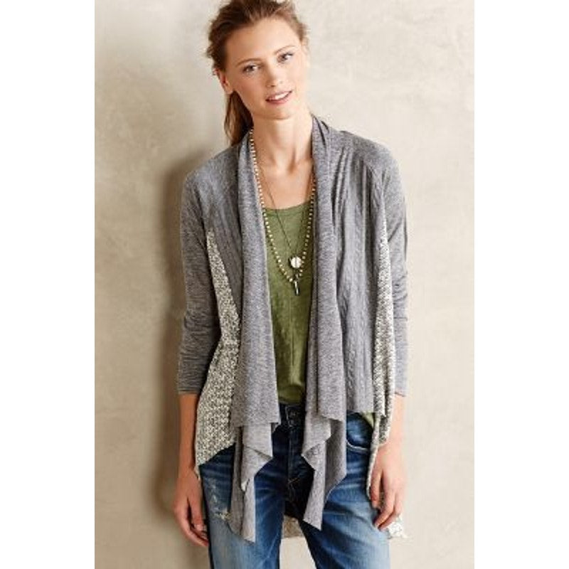 New Anthropologie Stratigraphy Draped Cardigan by Tiny XXSP Mixed Media