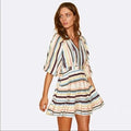 NEW Anthropologie Lost + Wander Patti Puff Sleeve Striped Dress Size Small