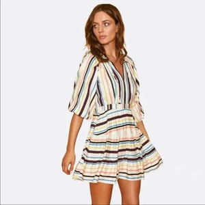 NEW Anthropologie Lost + Wander Patti Puff Sleeve Striped Dress Size Small