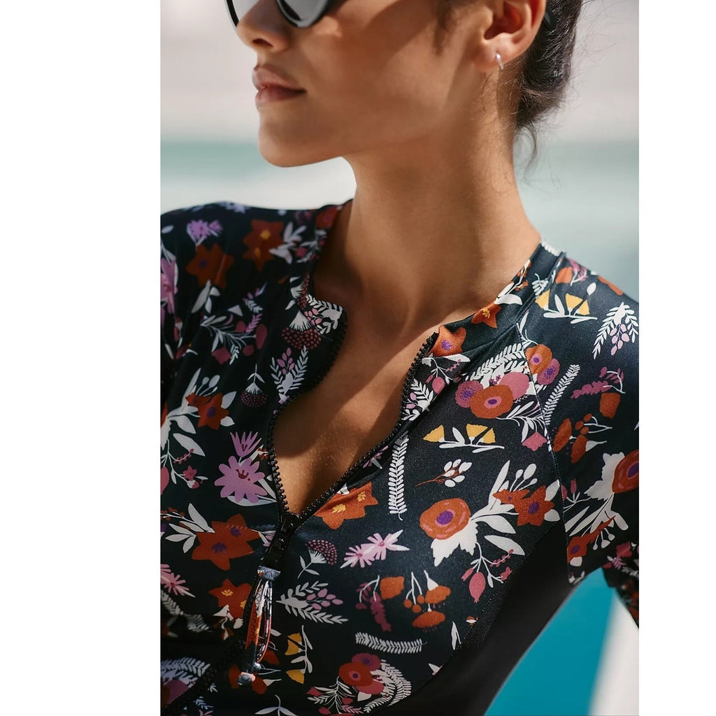 New Anthropologie FREE PEOPLE Carolina K Reefline Rashguard $295 X-SMALL Floral