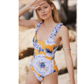 Anthropologie MAEVE Heidi Gathered-Strap One-Piece Swimsuit SMALL Anthropologie