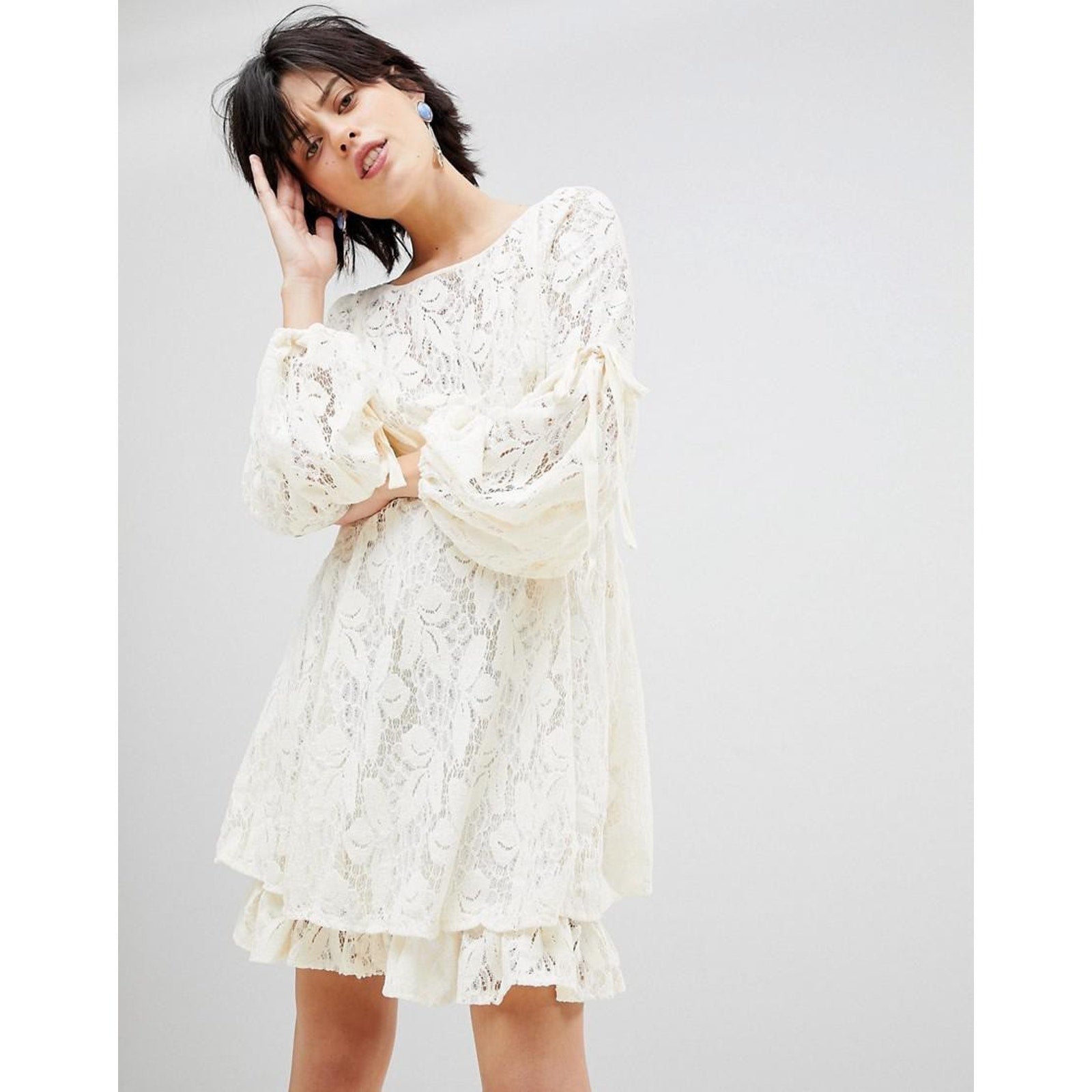 free people ruby lace dress Crochet Lace Free People Ruby Mini Dress NWT $128: FREE PEOPLE Rubi Crochet Lace Mini Dress