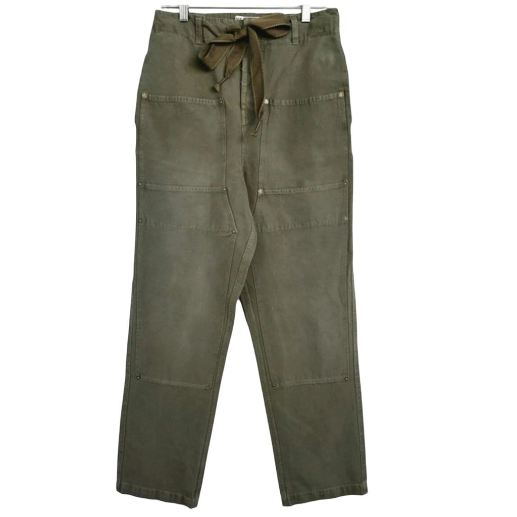New FREE PEOPLE We The Free Hayden Carpenter Pull-On Trousers $148 LARGE Army