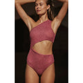 Free People x Beach Riot Celine Shine One-Piece MEDIUM Glitter Red Free People