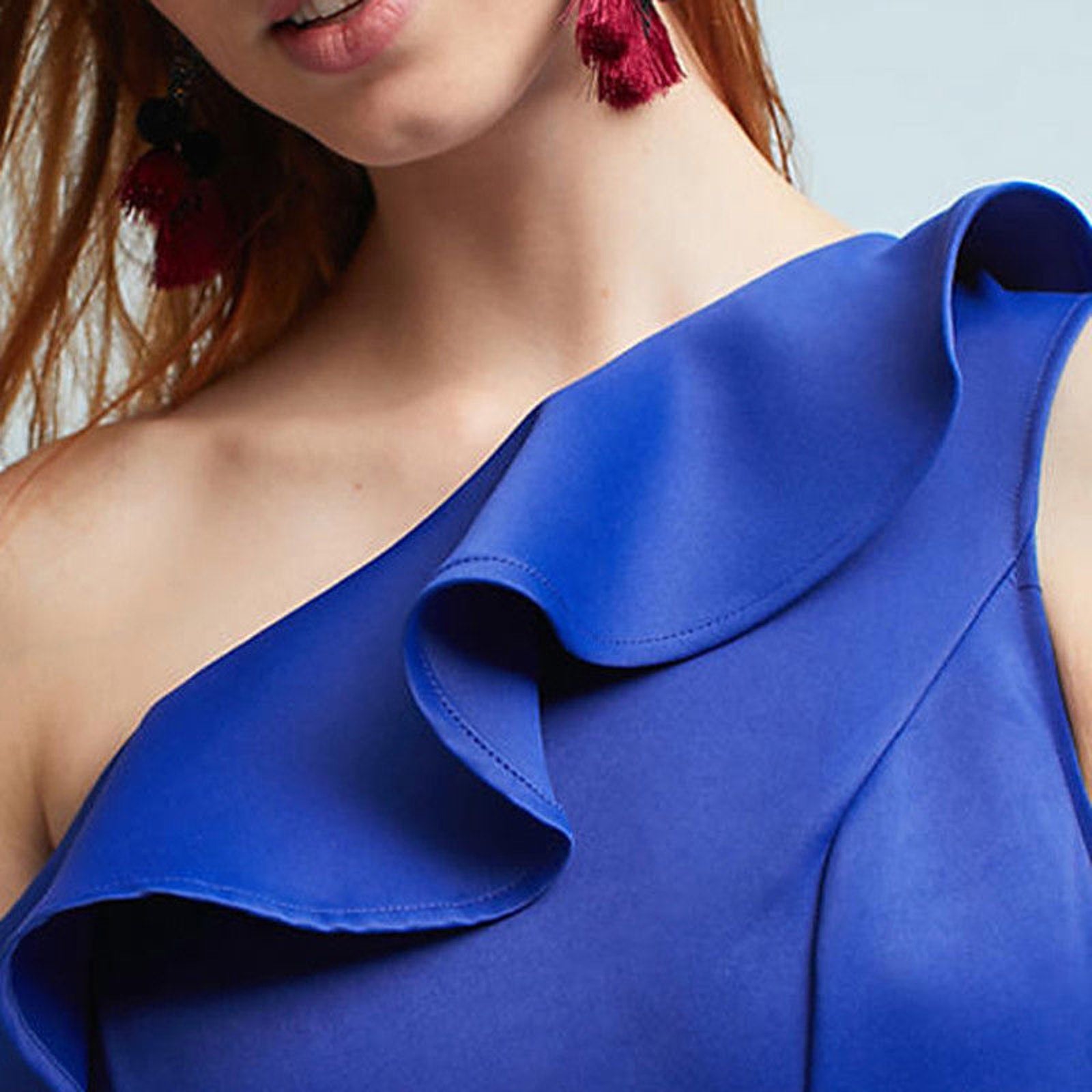 New Anthropologie Seen Worn Kept Shreya Fit & Flare Blue Midi Dress $158 Size 2