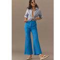 Anthropologie Beatrice .b Cropped Chino Pants $375 SIZE 4 Blue