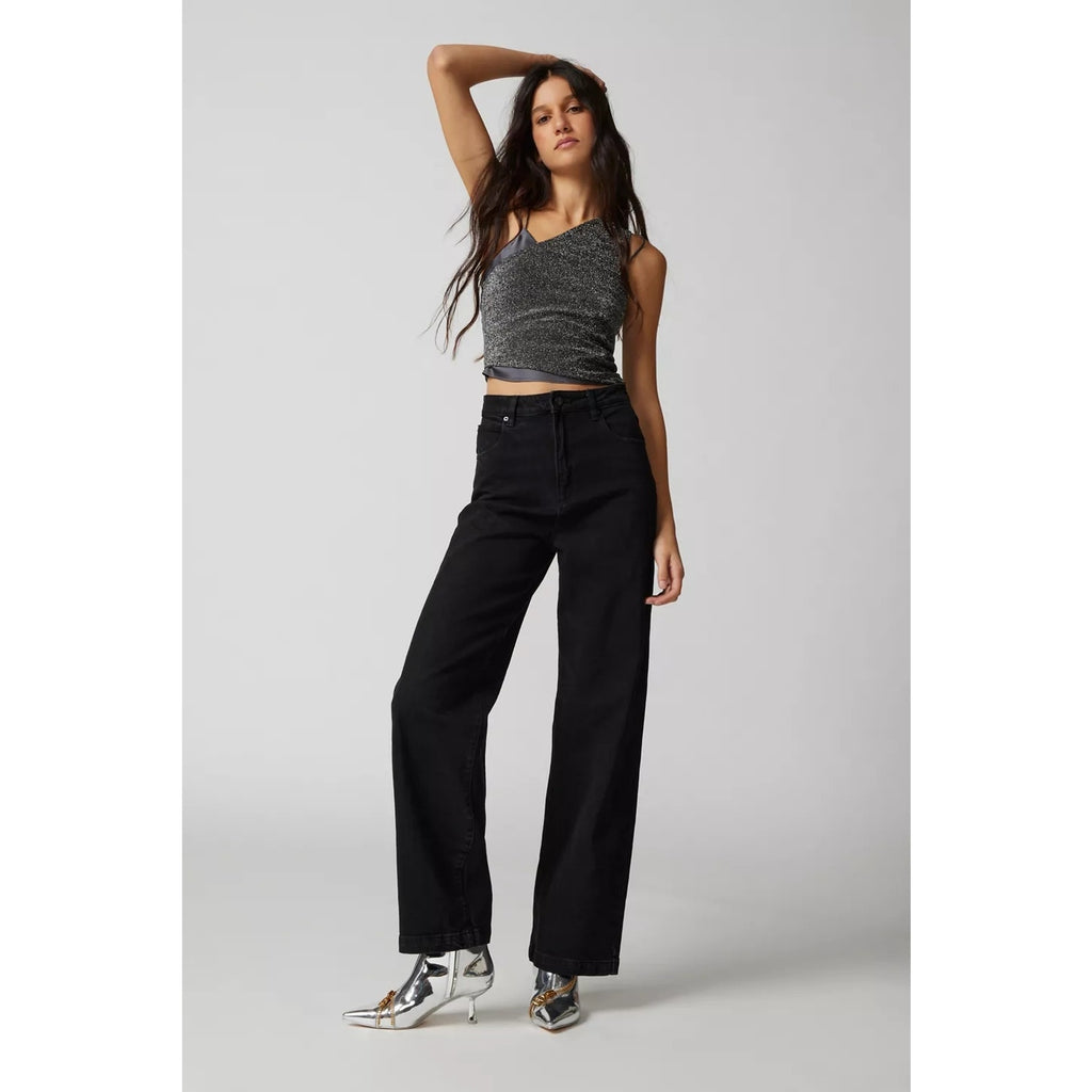 New URBAN OUTFITTERS High & Wide Jean by Abrand $128 SIZE 26 Dead Of Night