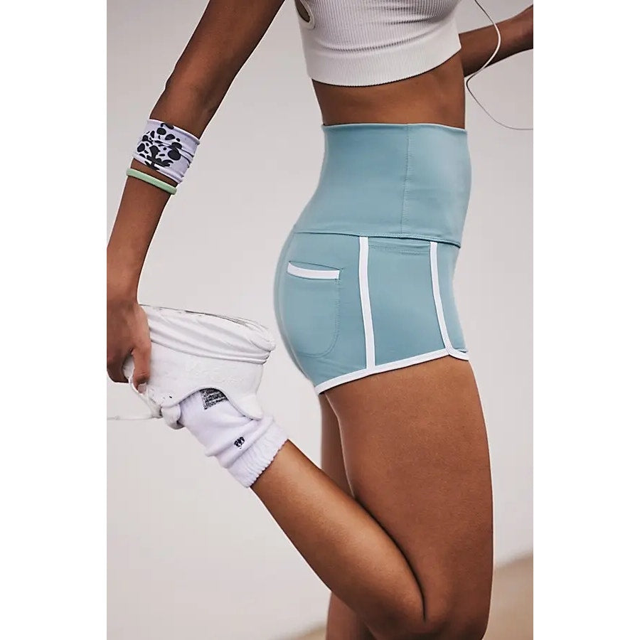FREE PEOPLE MOVEMENT Island Time Shorts SMALL Eucalyptus Free People