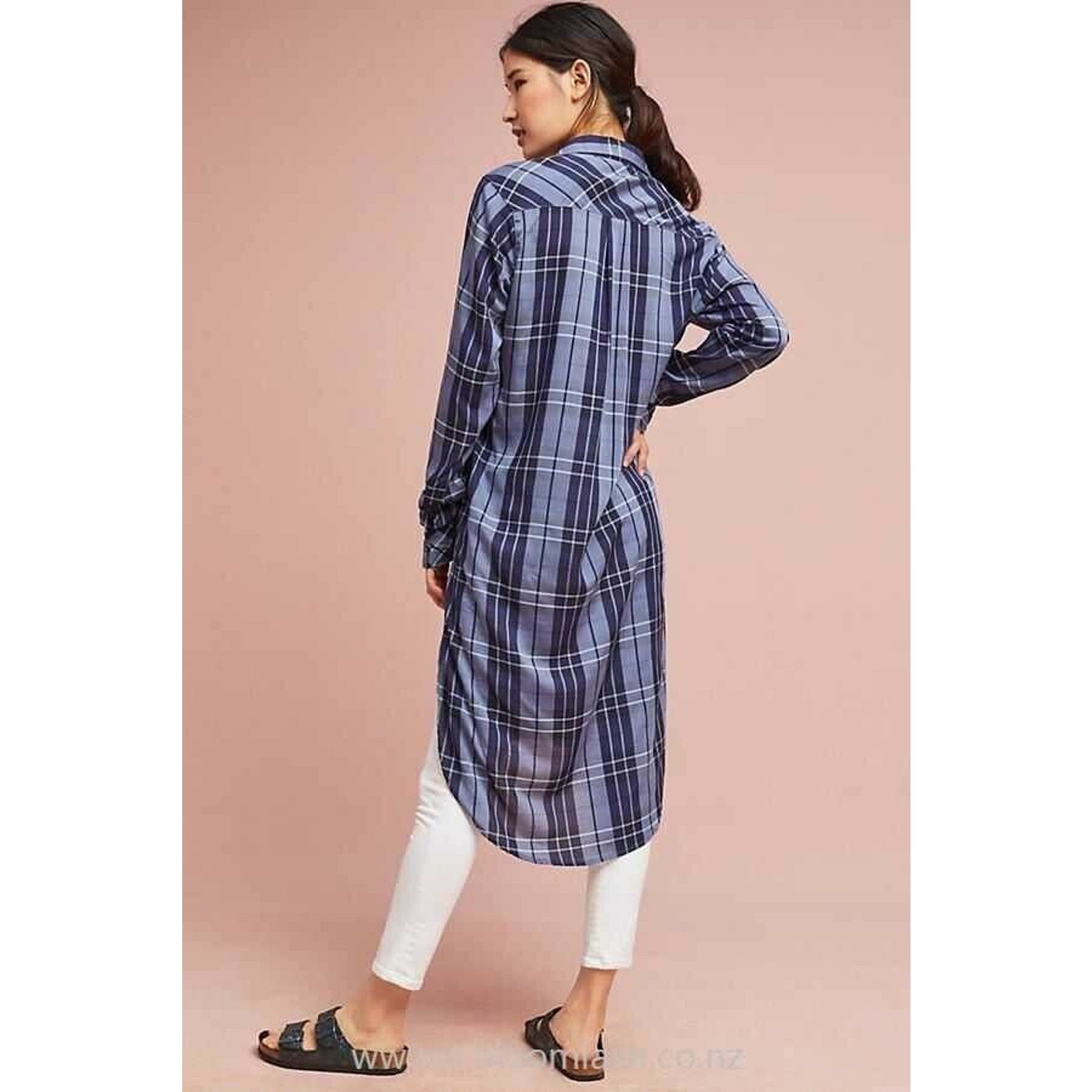 Anthropologie Arnelis Button Down Maxi Shirt