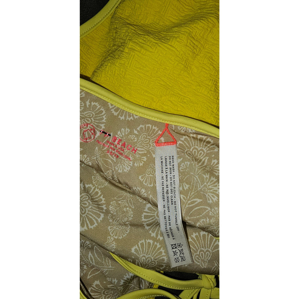 FREE PEOPLE free-est Amber One-Piece Swimsuit X-SMALL Yellow Free People