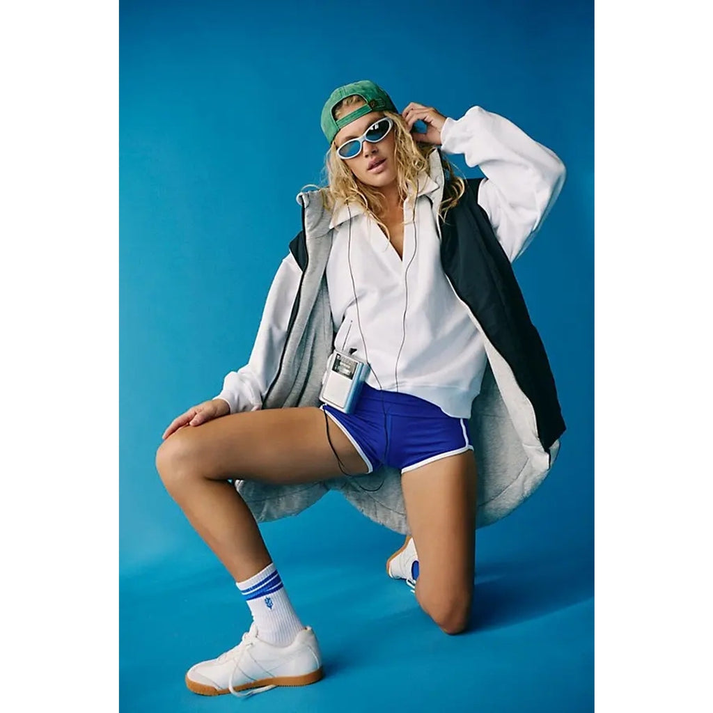 FREE PEOPLE MOVEMENT Island Time Shorts X-SMALL Sapphire Skies Free People