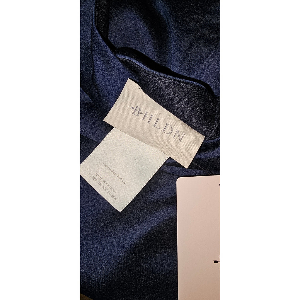 Anthropologie BHLDN Dylan One-Shoulder Satin Side-Slit Gown PLUS 22W BHLDN