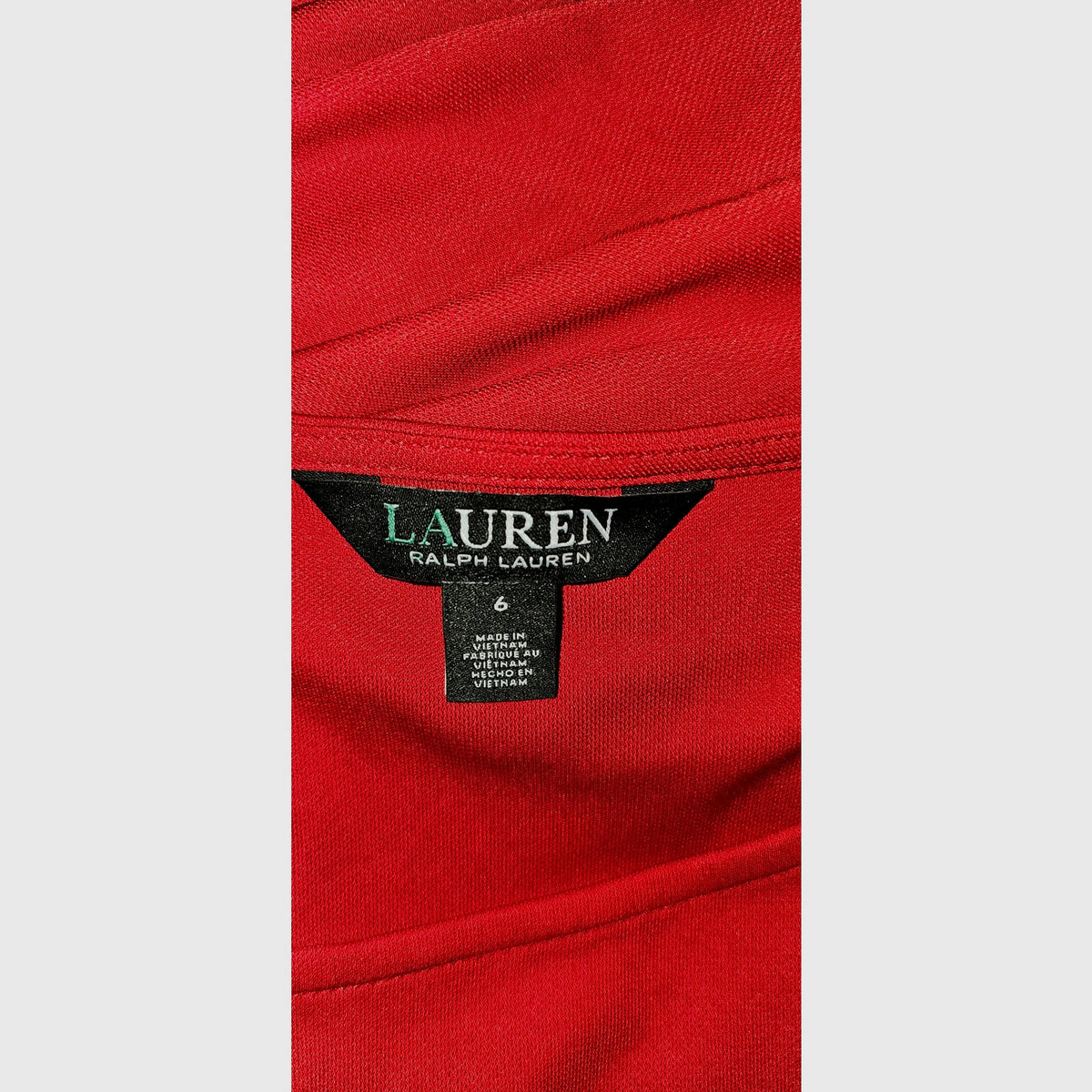 Lauren Ralph Lauren size 6 label on red dress