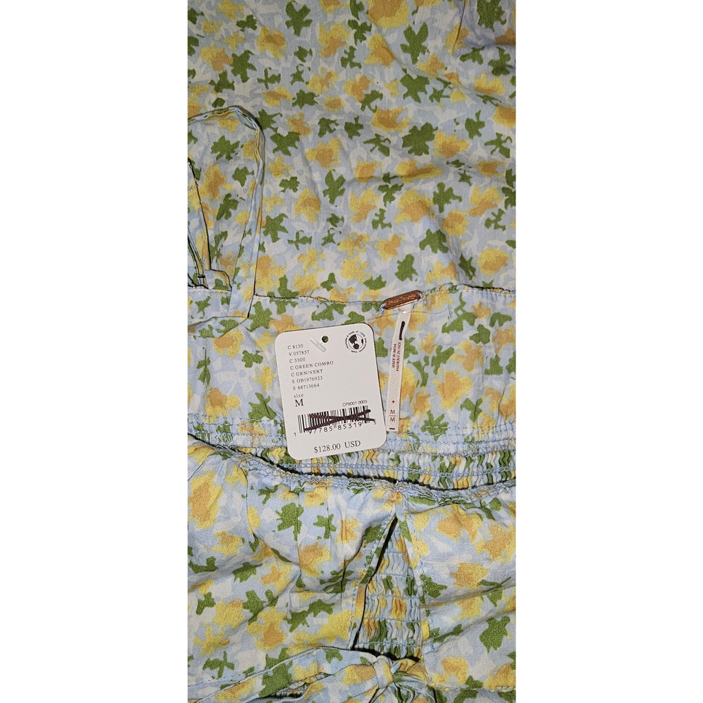 FREE PEOPLE Lavender Daze Floral Midi Dress MEDIUM Green Smock Free People