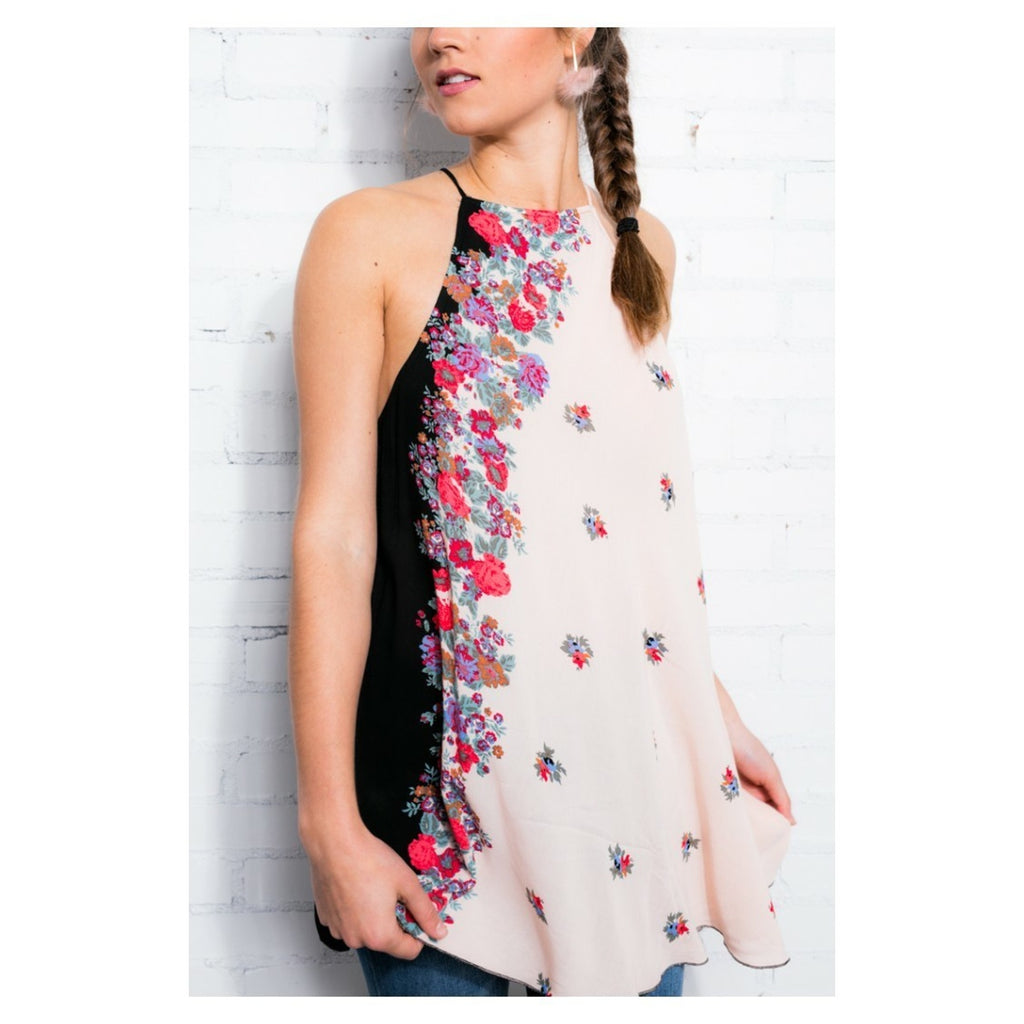 NEW Free People It's A Cinch Sheer Floral Slip Top $88 Size XS