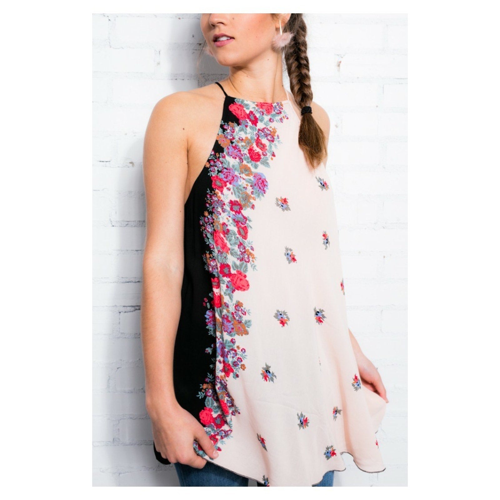 NEW Free People It's A Cinch Sheer Floral Slip Top $88 Size XS