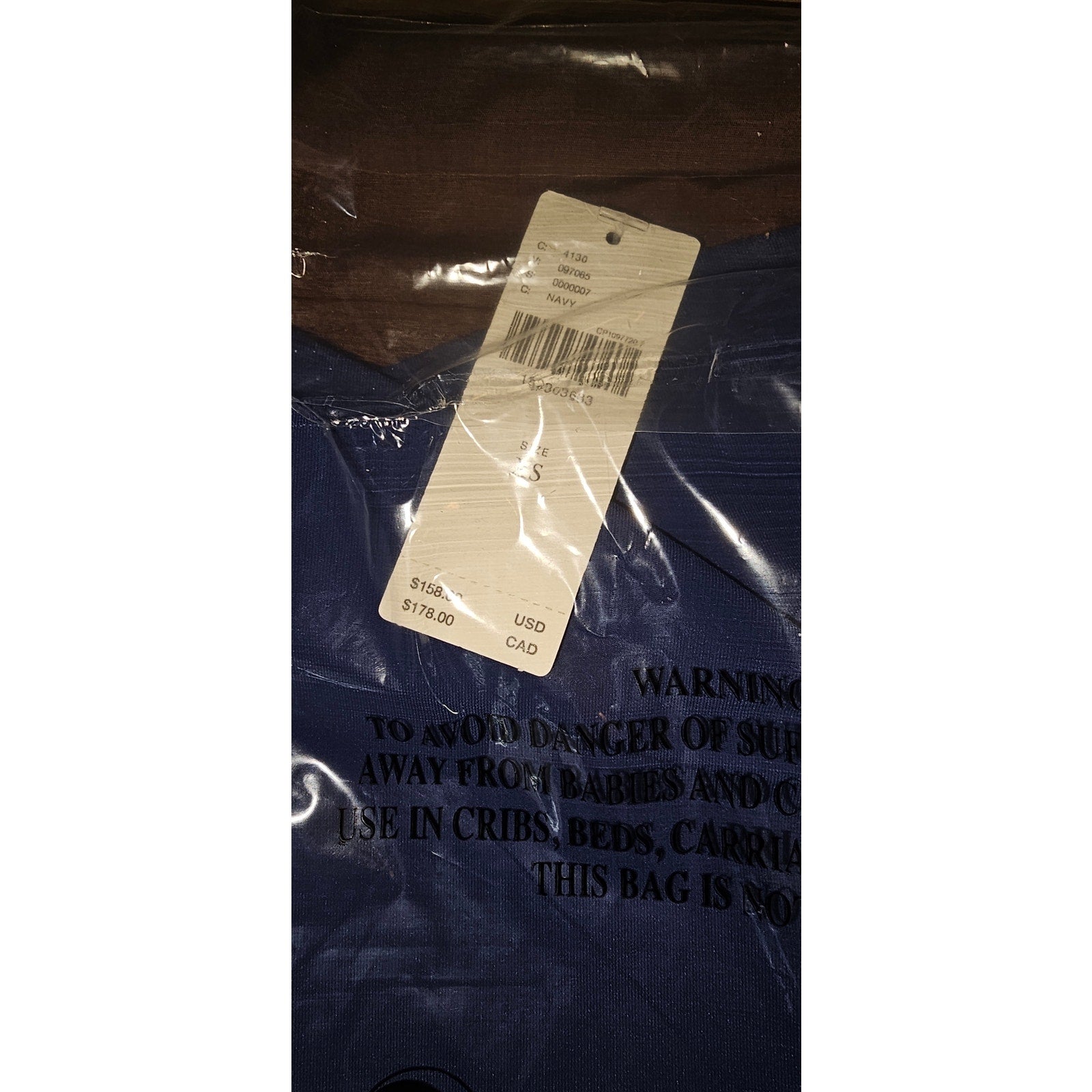 Anthropologie Square-Neck Twofer Midi Dress X-SMALL Navy/Brown Anthropologie