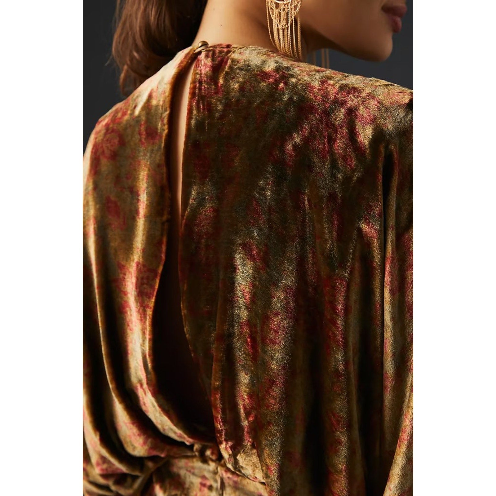 New Anthropologie Mes Demoiselles V-Neck Velvet Dress $480 SIZE 36 US 4 Floral