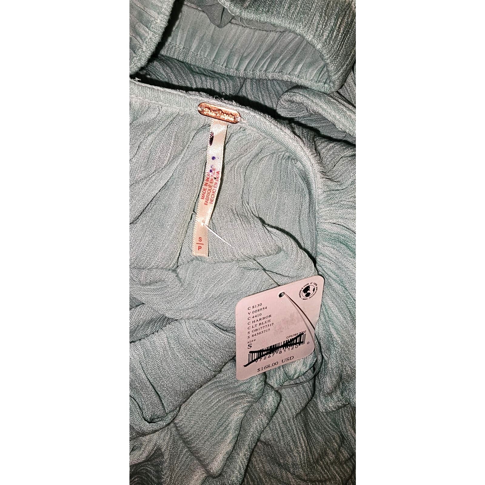 New Free People If Only Maxi Skirt Set $168 SMALL Harbor Green Boho Chic