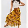 NEW Anthropologie by Payal Jain Meredith Organza Maxi Skirt Sz Small Abstract