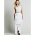 New Free People Candela Alice Buttondown Maxi SKIRT $248 SMALL Ivory *RARE*
