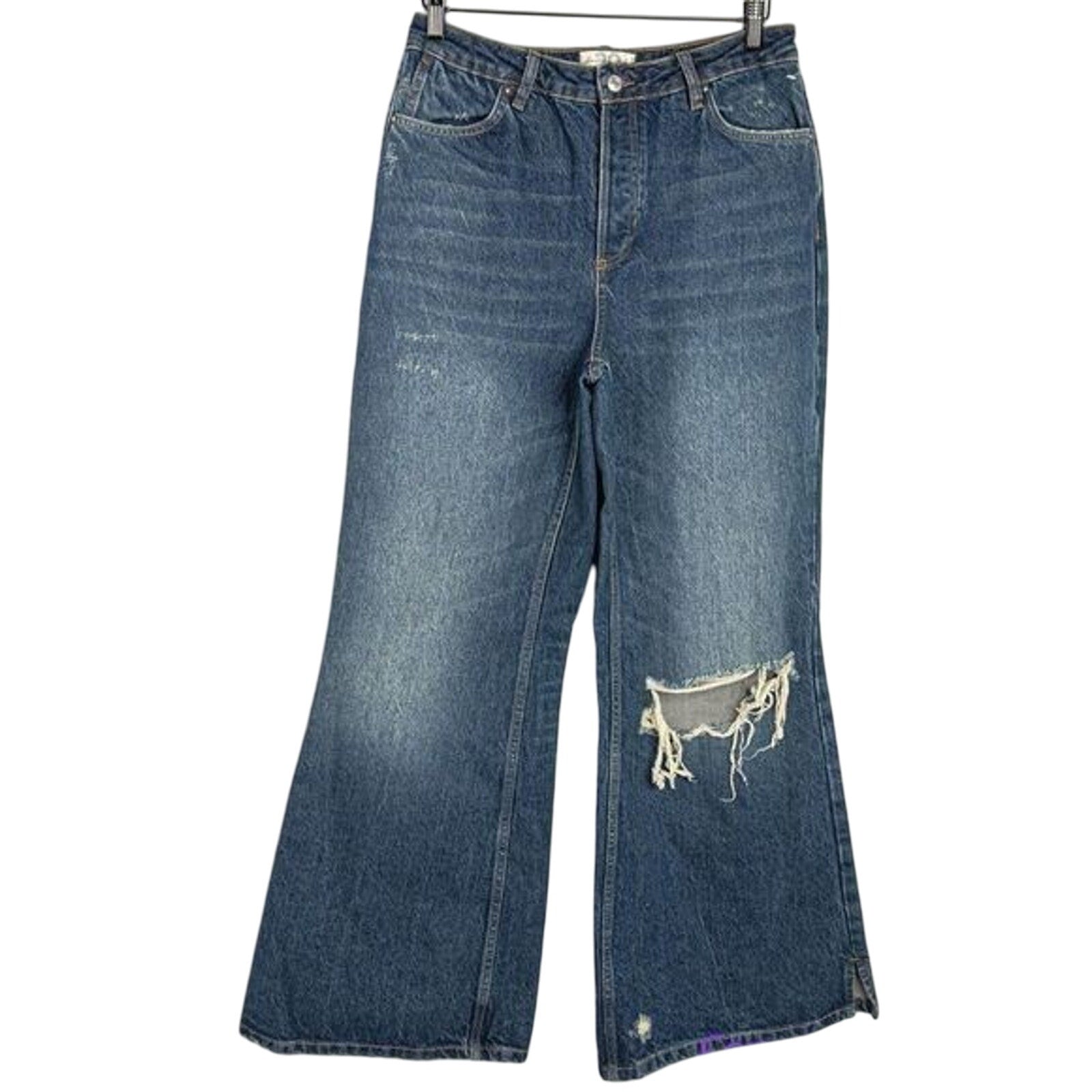 New Free People WTF CRVY Misfit Flare Jeans $128 SIZE 28