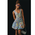 New Anthropologie Plenty by Tracy Reese V-Neck Bubble Dress $230 XSP Abstract