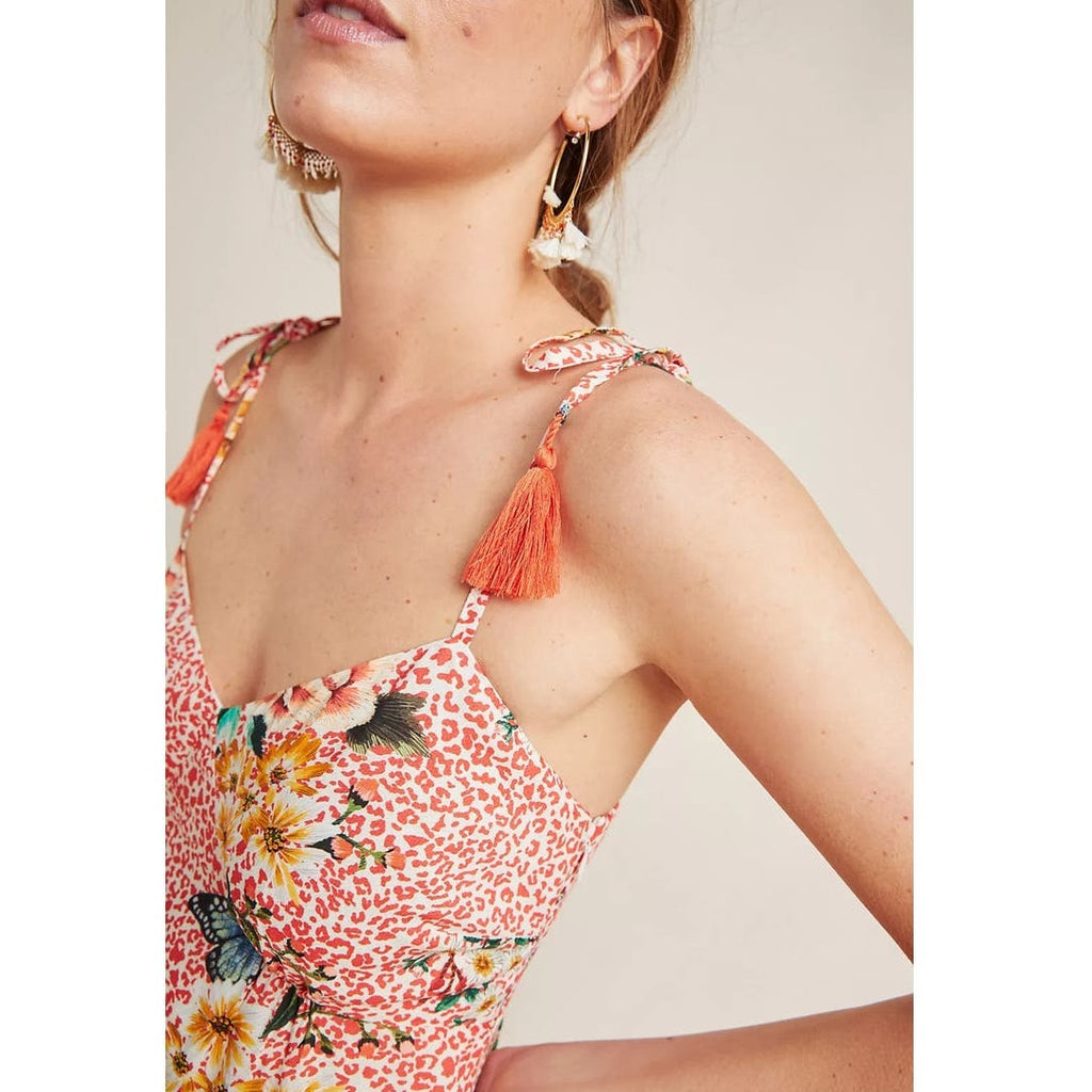 Anthropologie Verbena Floral Midi Dress