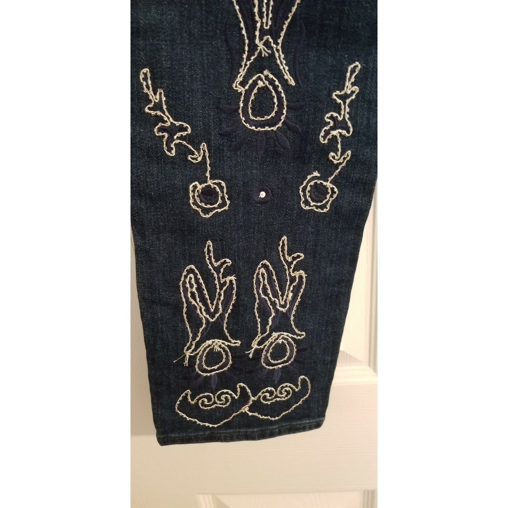 NEW Anthropologie Pilcro Boy Fit Embellished Jeans Size 27