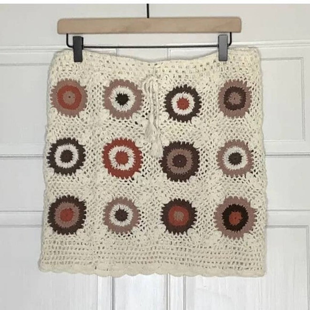 New Free People FLOOK Marni Crochet Mini Skirt $138 XS