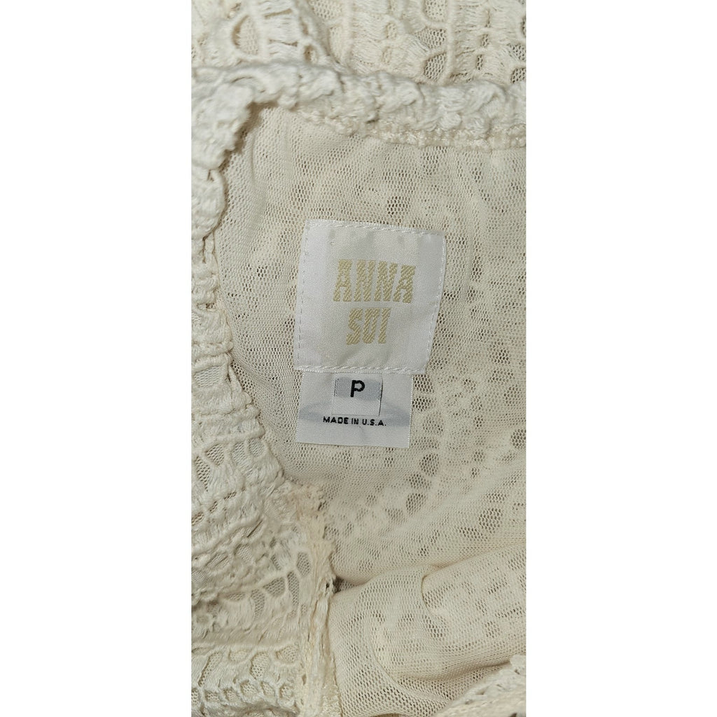 New Free People Anna Sui Crochet Lace Cutout Halter Midi Dress $660 X-SMALL (P)
