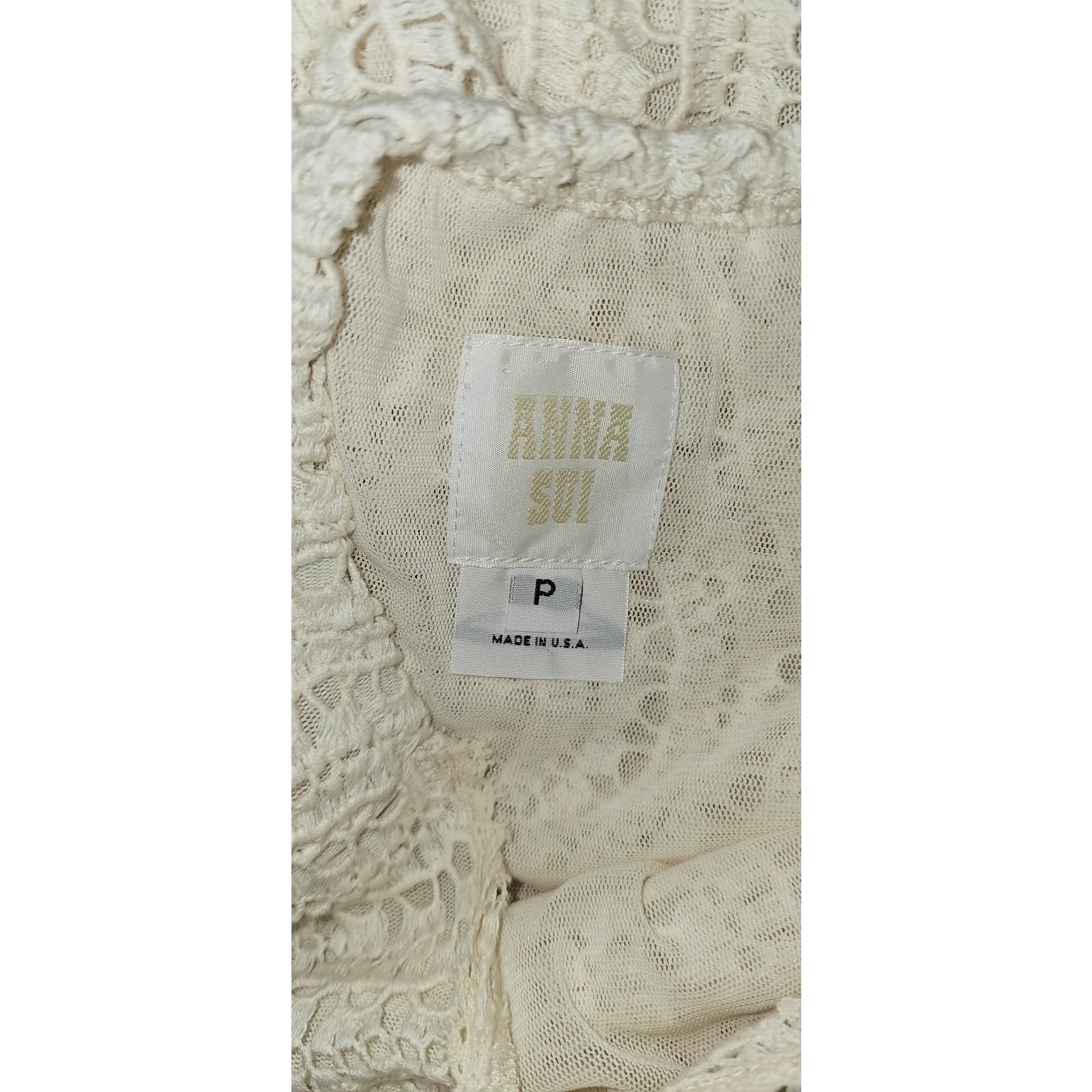 New Free People Anna Sui Crochet Lace Cutout Halter Midi Dress $660 X-SMALL (P)