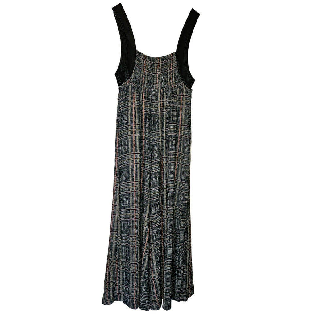 New Free People Marley Plaid One-Piece Wide-Leg Jumpsuit $188 SMALL