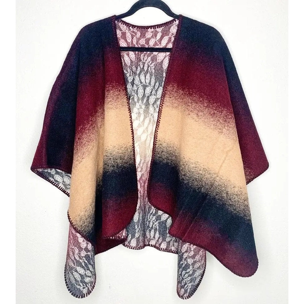 Anthropologie Wintertide Reversible Poncho