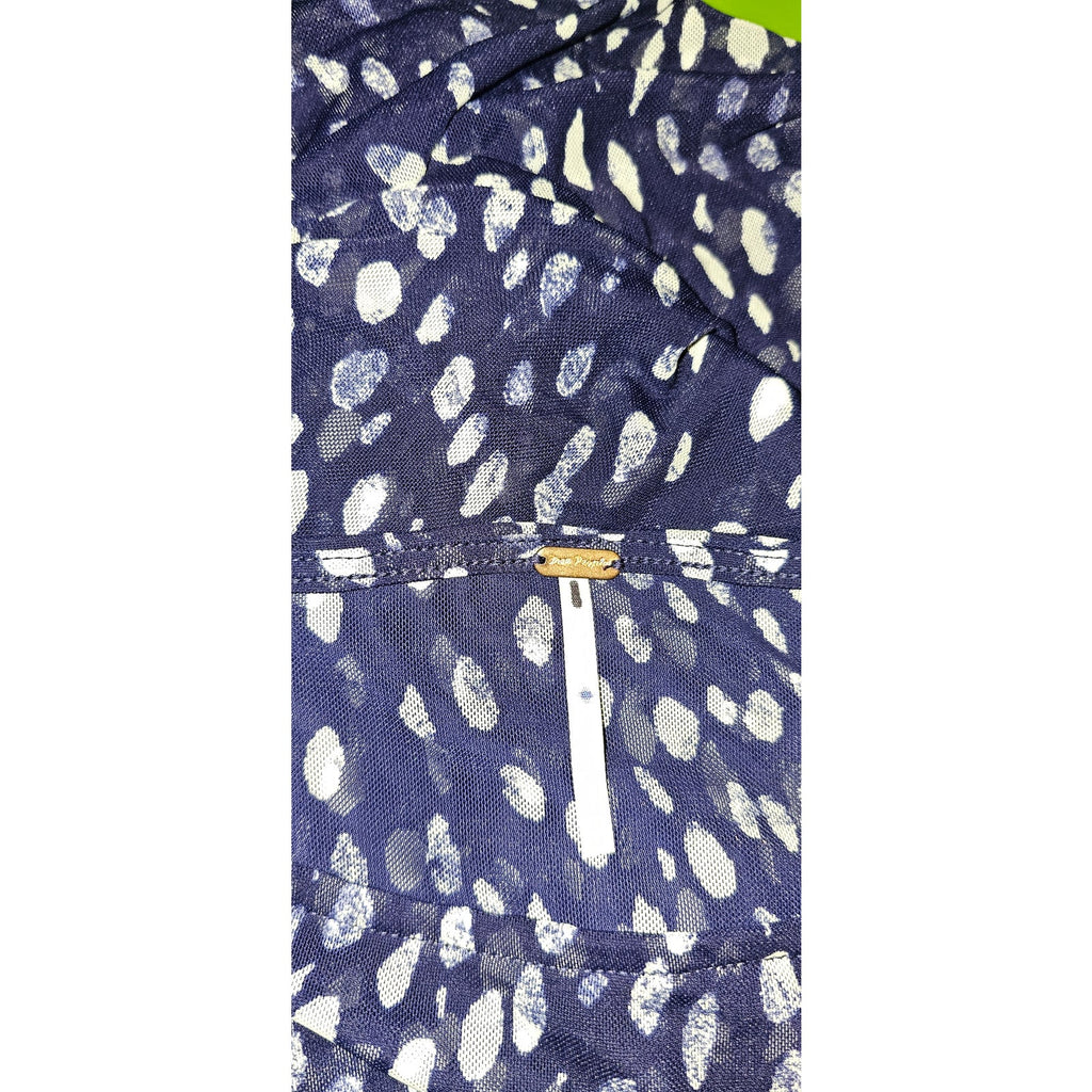 FREE PEOPLE Katana Mini Dress MEDIUM Ink Combo RUCHED BODYCON Free People