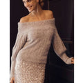 Anthropologie Pilcro Off-Shoulder Batwing Sweater SMALL Gray Anthropologie
