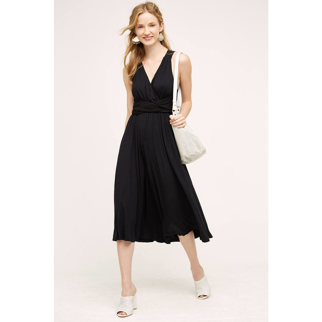 NEW Anthropologie $148 HD In Paris Black Downtown Dress Style Romper Size XS