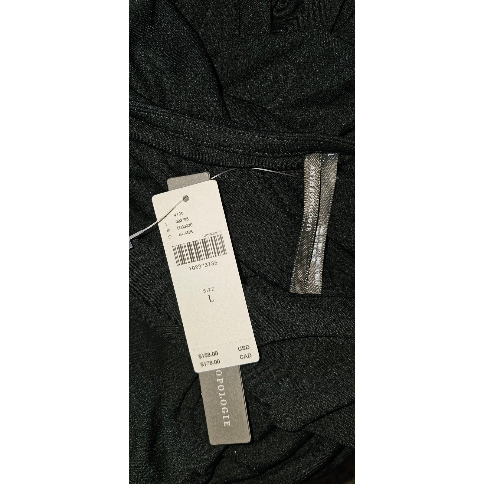 Anthropologie Sleeveless Cutout Knit Midi Dress LARGE Black Anthropologie