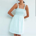 Anthropologie Smocked Mini Dress by PINCH MEDIUM Guac - Mint Green Anthropologie