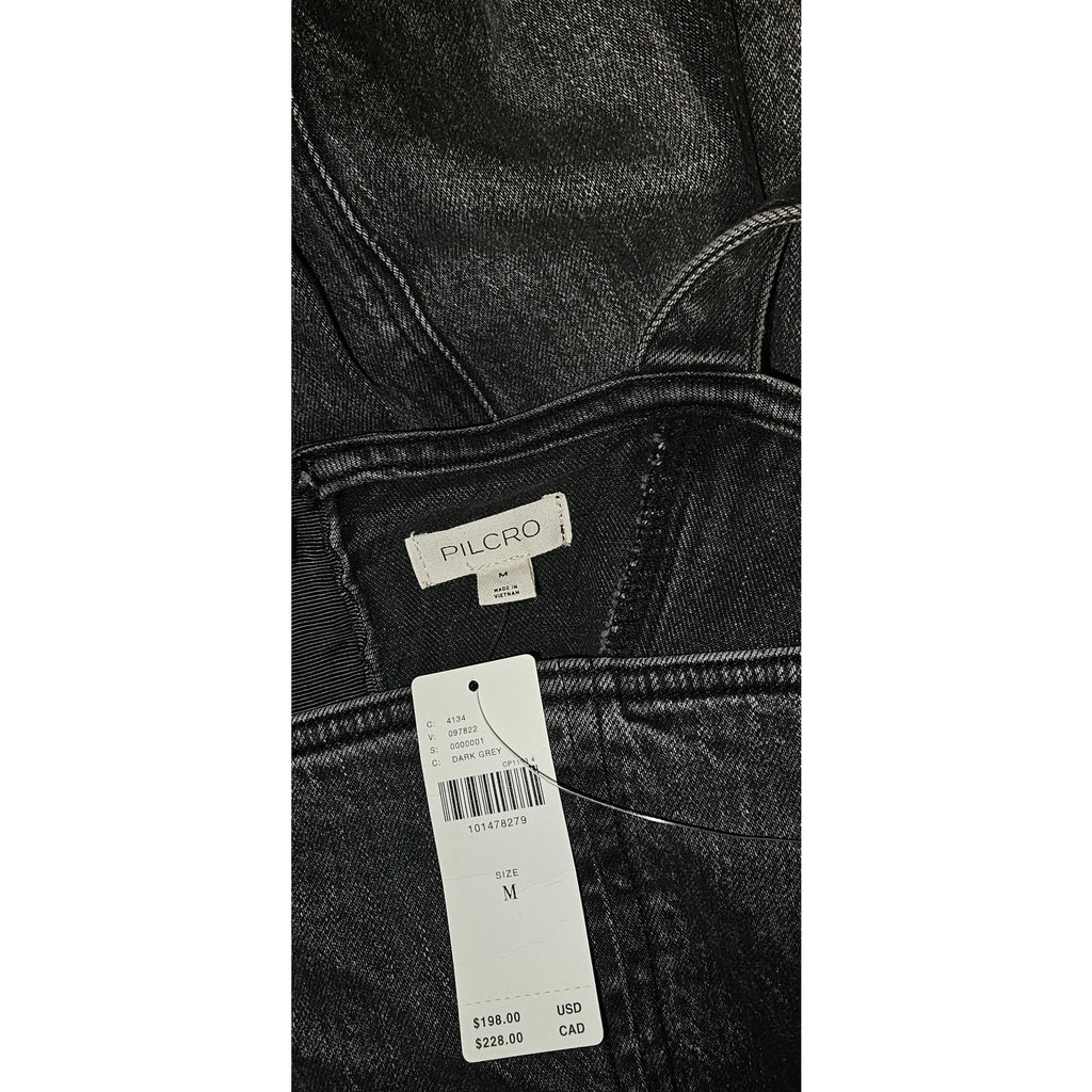 ANTHROPOLOGIE Pilcro Denim Midi Jumpsuit MEDIUM Dark Gray Anthropologie