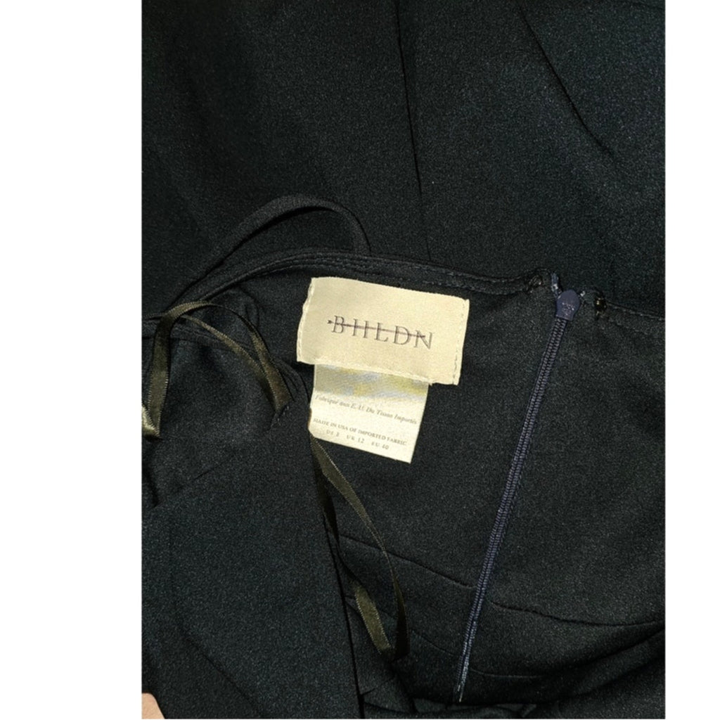 New Anthropologie BHLDN Lyra V-Neck Faux-Wrap Stretch Crepe Midi Dress $198 Sz 8