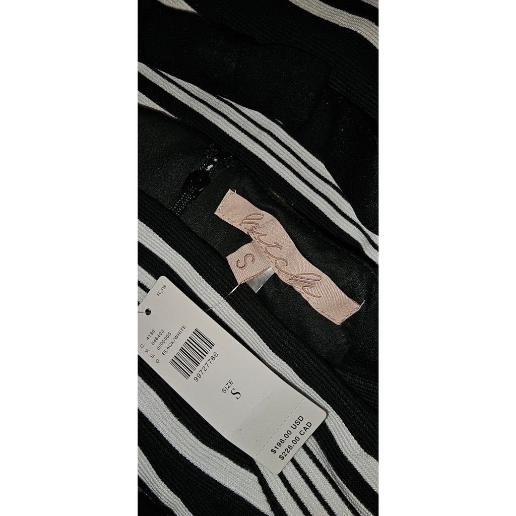 Anthropologie Hutch Sleeveless Square-Neck Knit Mini Dress SMALL B&W Anthropologie