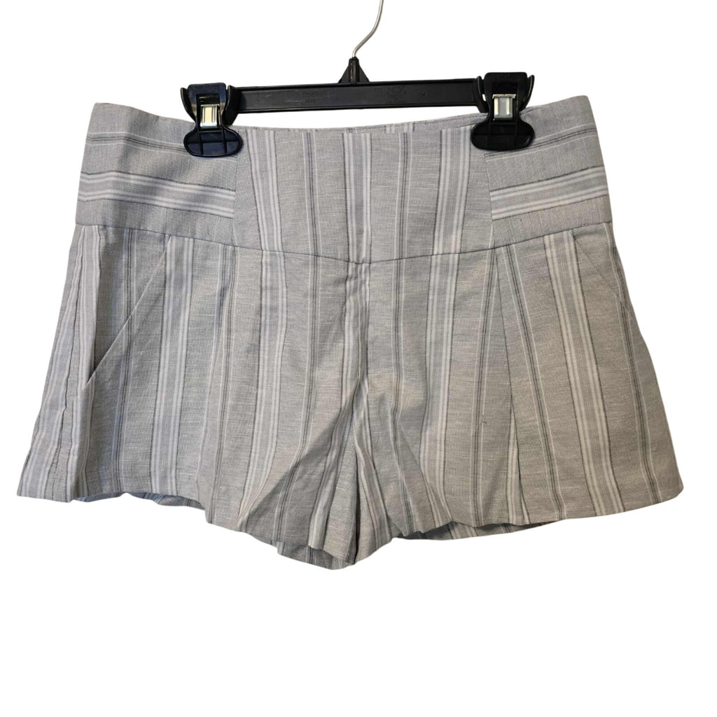 New Free People Austin Striped Linen Blend Shorts $88 Size Small Gray