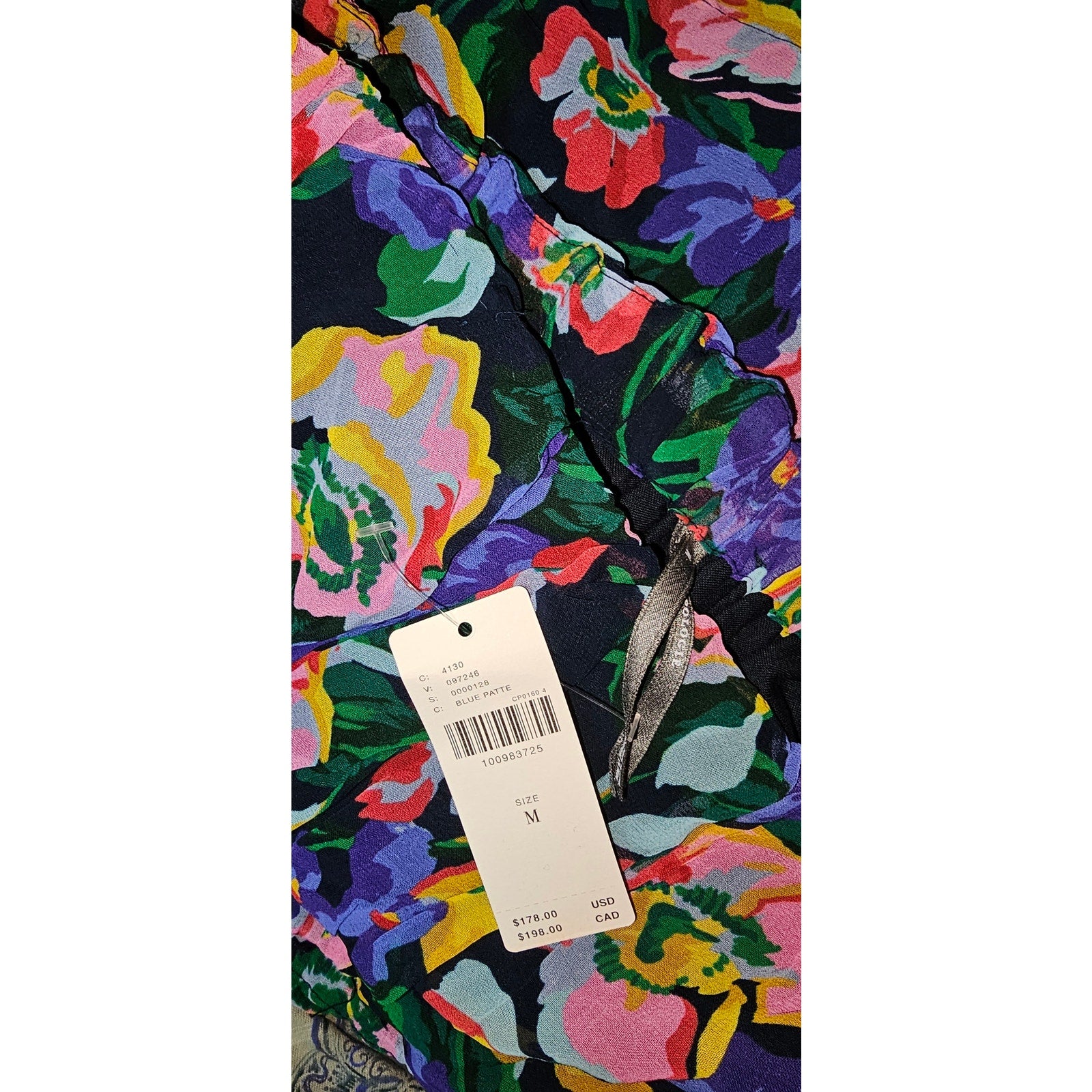 Anthropologie The Somerset Strapless Maxi Dress $178 Medium Blue Floral