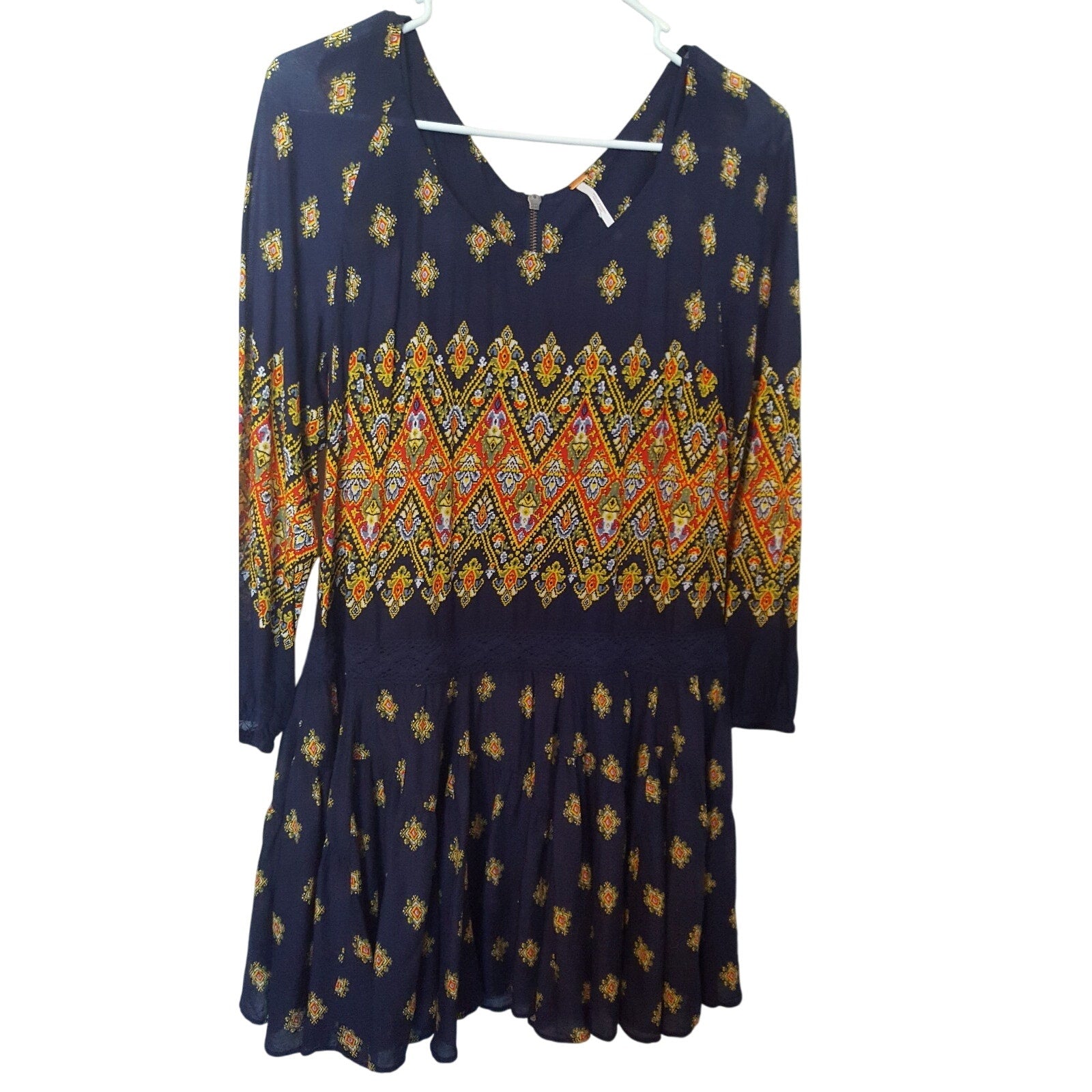 NWOT Free People Midnight Combo Multicolor Enid Dress Size XS Retails $128
