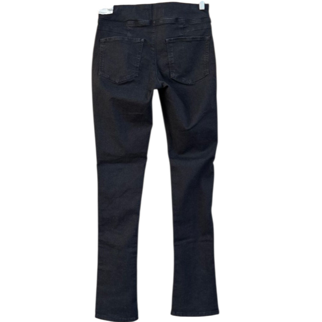 New FREE PEOPLE We The Free Double Dutch Pull-On Slit Skinny Jeans $78 SMALL Blk