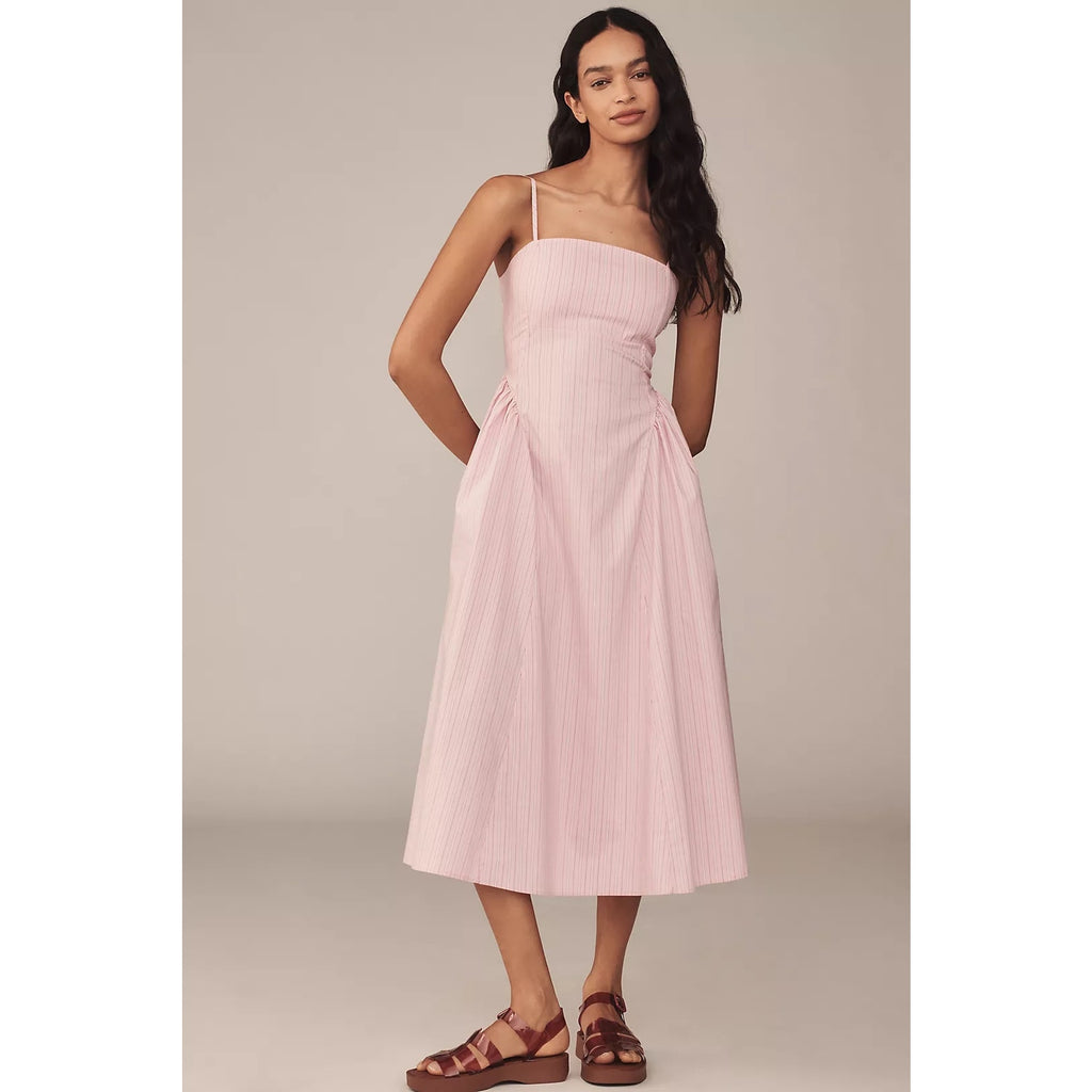 Anthropologie Maeve Sleeveless Fitted A-Line Midi Dress X-LARGE Pink – Timeless Treasurz