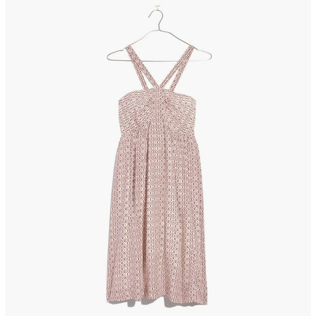 NEW J Crew Madewell Silk Convertible Halter Dress in Echo Grid Size 4
