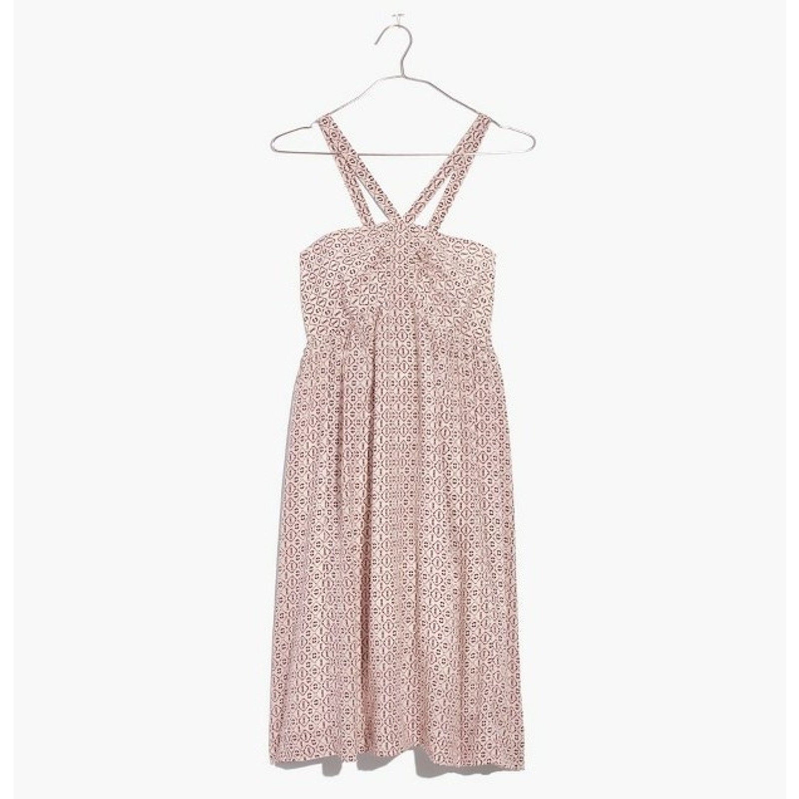 NEW J Crew Madewell Silk Convertible Halter Dress in Echo Grid Size 4